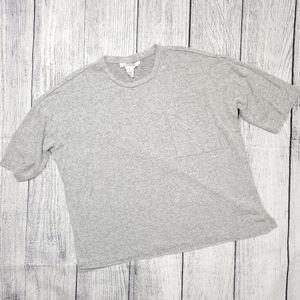 Workshop Republic Clothing gray short sleeve crop sweater